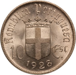 Portugal 10 Escudos 1928 Silver