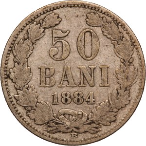 Romania 50 Bani 1884 B Silver