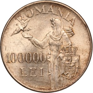Romania 100000 Lei 1946 Silver
