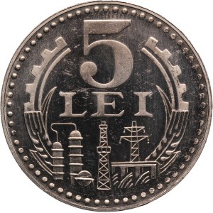Romania 5 Lei 1978 Prooflike