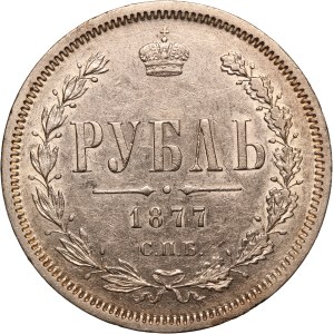 Russia 1 Ruble 1877 HI Silver