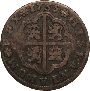 Spain 2 Reales 1735 SPL Silver