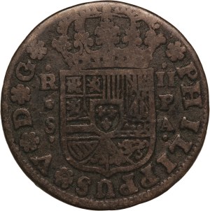 Spain 2 Reales 1735 SPL Silver