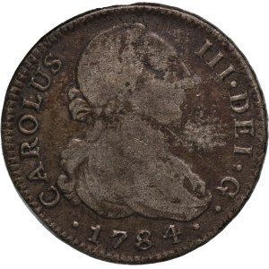 Spain 4 Reales 1784 JD Key Date Silver