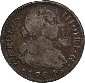 Spain 4 Reales 1784 JD Key Date Silver