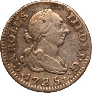 Spain 1/2 Real 1785 MDV Silver