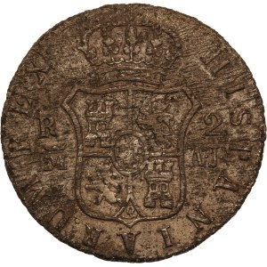 Spain 2 Reales 1833 MAJ Silver