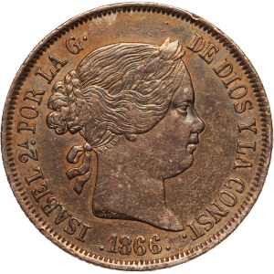 Spain 40 Centimos 1866 Silver