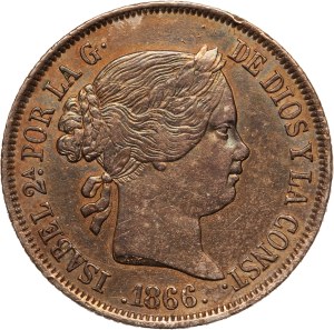 Spain 40 Centimos 1866 Silver