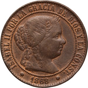Spain 2 1/2 Centimos 1868 OM