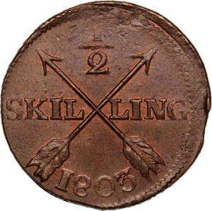 Sweden 1/2 Skilling 1803