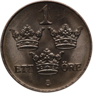 Sweden 1 Ore 1946 Exceptional Condition