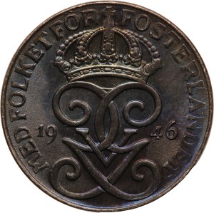Sweden 1 Ore 1946 Exceptional Condition