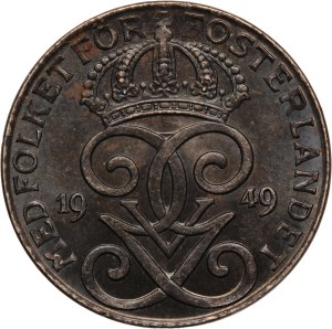 Sweden 2 Ore 1949 Long 