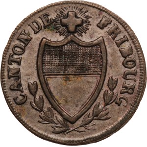 Switzerland Canton of Fribourg 2 1/2 Rappen 1846 BEL
