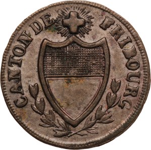 Switzerland Canton of Fribourg 2 1/2 Rappen 1846 BEL