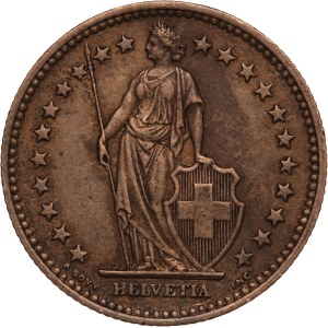 Switzerland 2 Francs 1886 B Silver