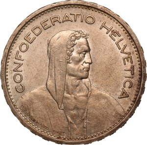 Switzerland 5 Francs 1931 B Silver
