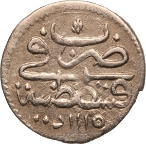 Turkey Ottoman Empire 1 Para 1704 (AH1115/V) Silver