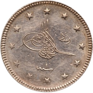 Turkey Ottoman Empire 2 Kurus 1909 (AH1327/1) Silver