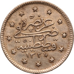 Turkey Ottoman Empire 2 Kurus 1912 (AH1327/4) Silver