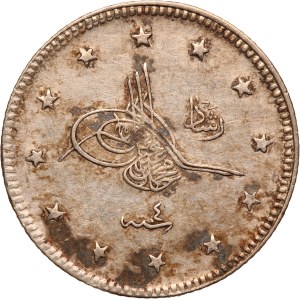 Turkey Ottoman Empire 2 Kurus 1912 (AH1327/4) Silver