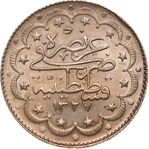 Turkey Ottoman Empire 10 Kurus 1915 (AH1327/7) Silver