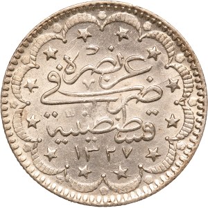 Turkey Ottoman Empire 5 Kurus 1915 (AH1327/7) Silver