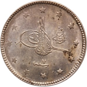 Turkey Ottoman Empire 2 Kurus 1915 (AH1327/7) Silver