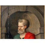 Artist 16th century, pair of Gothic panels depicting St Peter and St Agnes