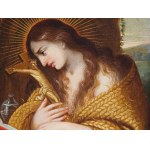 Mary Magdalene, oil on copper panel on wood