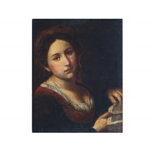 Italian painter, 17th century, Reading lady with a book