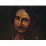Italian artist 18/19th century, Portrait of a man cutting cheese