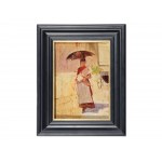 Artist 2nd half of the 19th century, Girl with umbrella