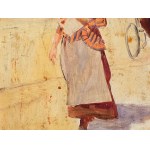 Artist 2nd half of the 19th century, Girl with umbrella