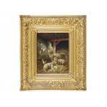 Unknown artist, Sheep in a stable