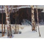 Russian painter, 20th century, Birches in winter