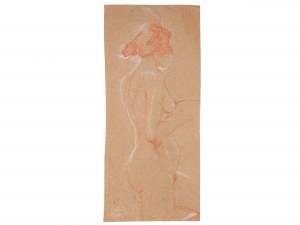 Nudo, disegno a gesso rosso su carta