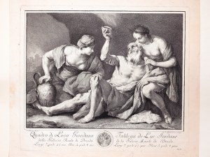 J. F. Beauvarlet, Loth and his daughters, engraving