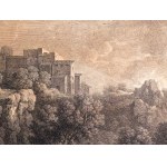 Francois Vivares after, a painting by Claude Lorrain, engraving