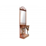 Console table with mirror, in the Empire style of 1800