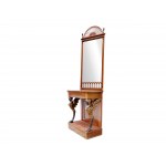 Console table with mirror, in the Empire style of 1800