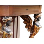 Console table with mirror, in the Empire style of 1800