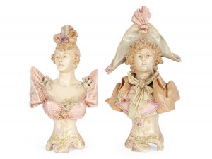 Pair of busts, probably Napoleon and Joséphine de Beauharnais