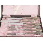 3 dessert knives & 3 dessert forks, Silver
