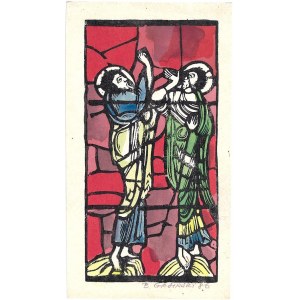 Bolesław GASIŃSKI (ur. 1935), Projekt witrażu, 1986