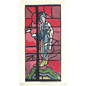 Bolesław GASIŃSKI (b. 1935), Stained glass design, 1986