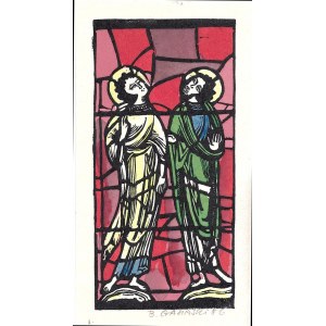Bolesław GASIŃSKI (ur. 1935), Projekt witrażu, 1986