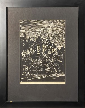 Bronisław Józef TOMECKI (1905-1994), Widok na farę i zamek w Kazimierzu Dolnym