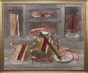 Kiejstut BEREŹNICKI (ur. 1935), Martwa natura z mięsami, 1987